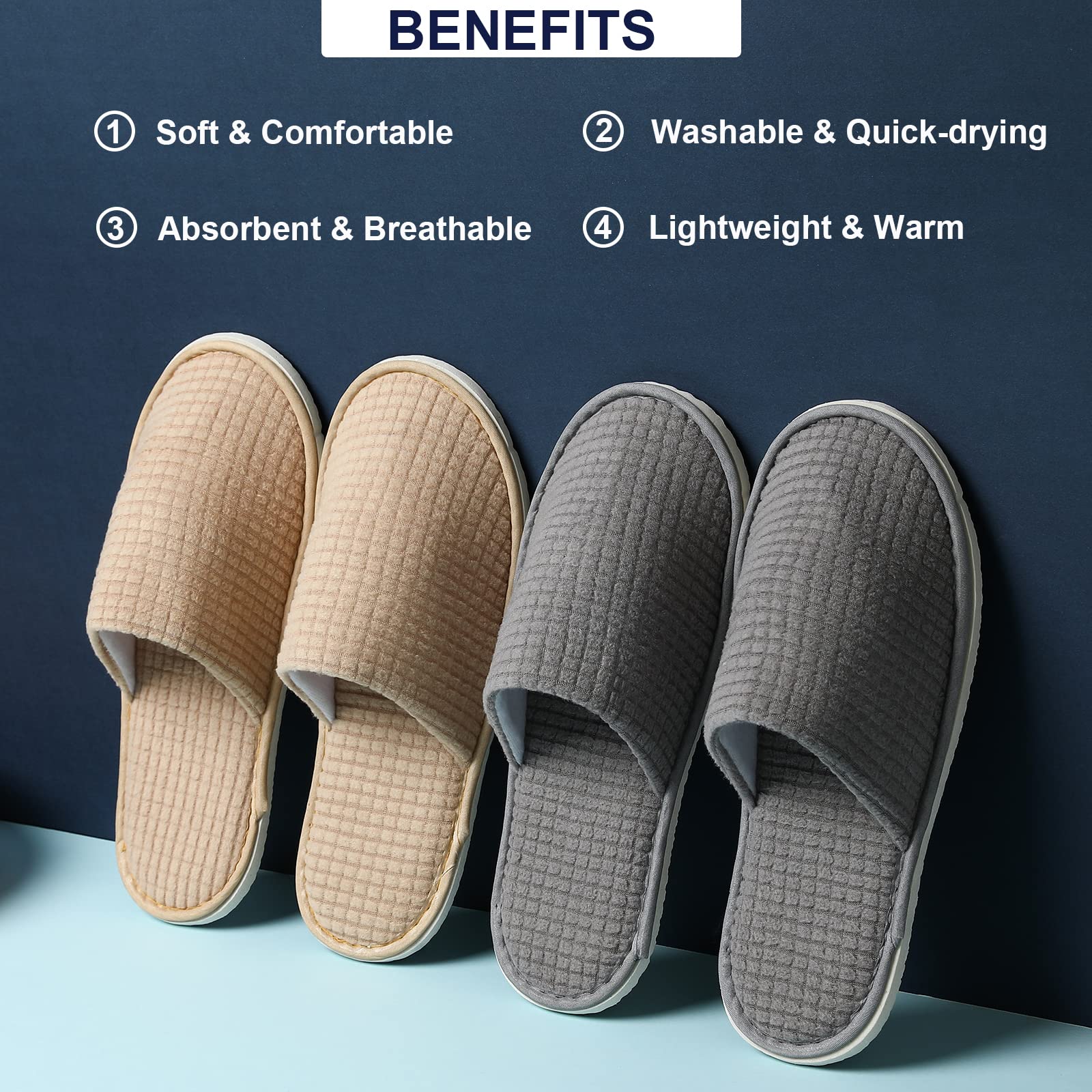 Paquet COZYAREA six paires, pratique pour accueillir vos invités.