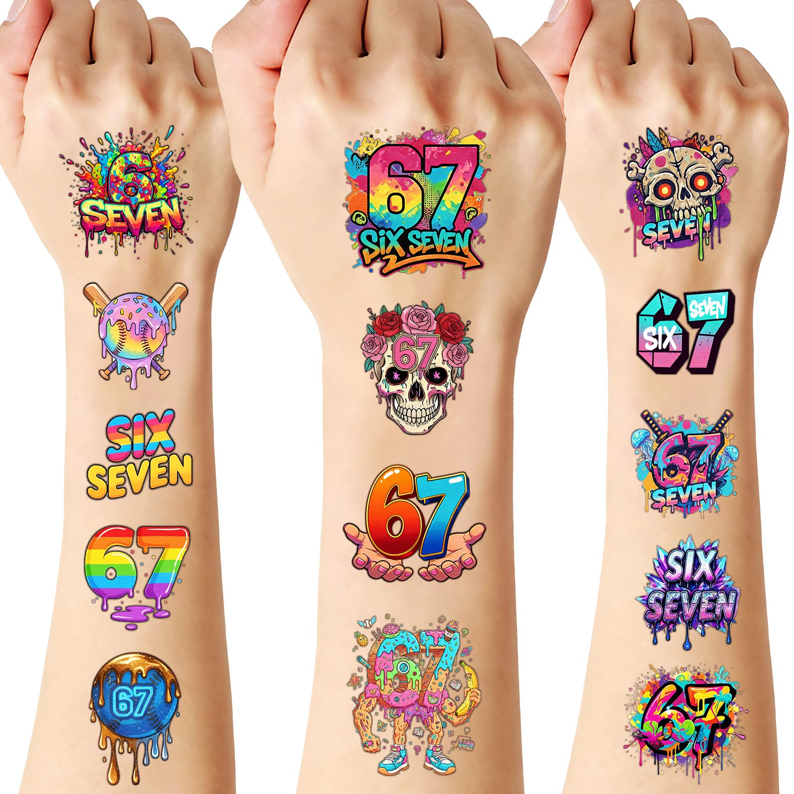 CozyNuukee tatouages 67 beignets: style ludique pour fête et expression éphémère