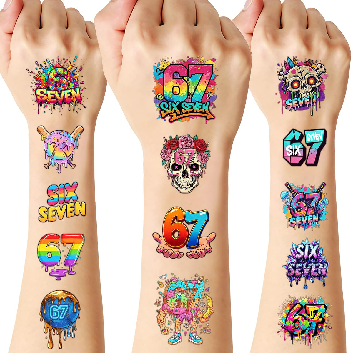 CozyNuukee tatouages 67 beignets: style ludique pour fête et expression éphémère