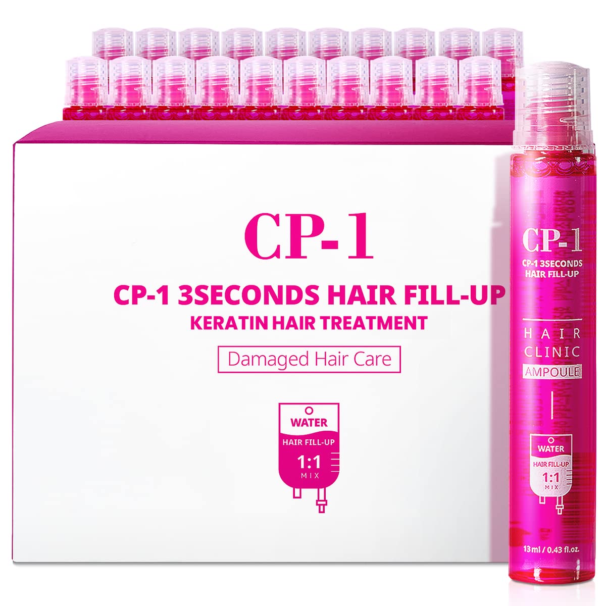 CP-1 coffret keratine 3 secondes, soin capillaire quotidien pour cheveux secs et endommagés.