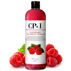 CP-1 Esthetic House Rinçage au vinaigre framboise sur flacon, revitalise le cuir chevelu et apporte brillance