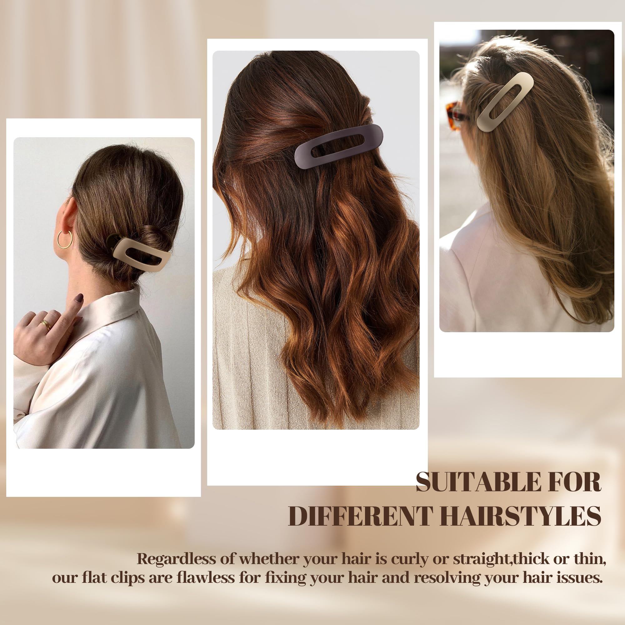 Cptots pinces grandes plats utilisation quotidienne – pratique pour cheveux fins et épais.
