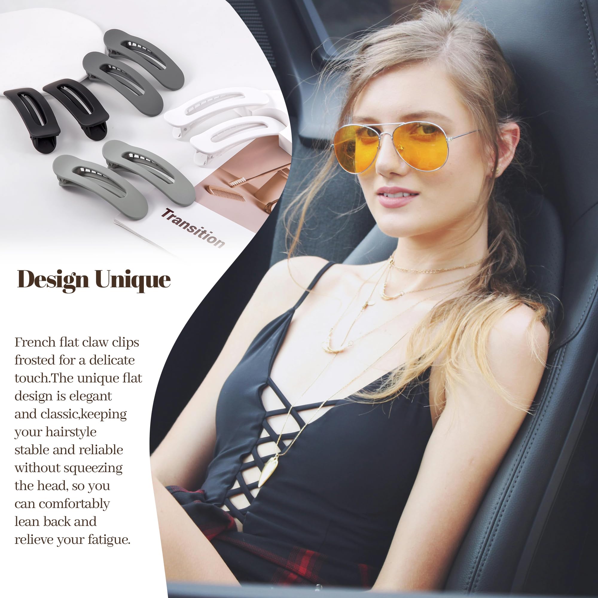 Accessoire pratique pour cheveux fins avec fixation fiable sans glissement.