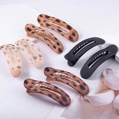 Ensemble noir mat de pinces plates Cptots pour coiffure polyvalente.