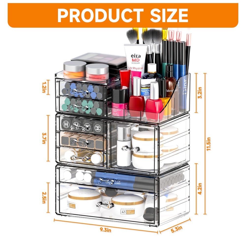 Cq acrylic top-compartiments pour un accès facile aux articles essentiels