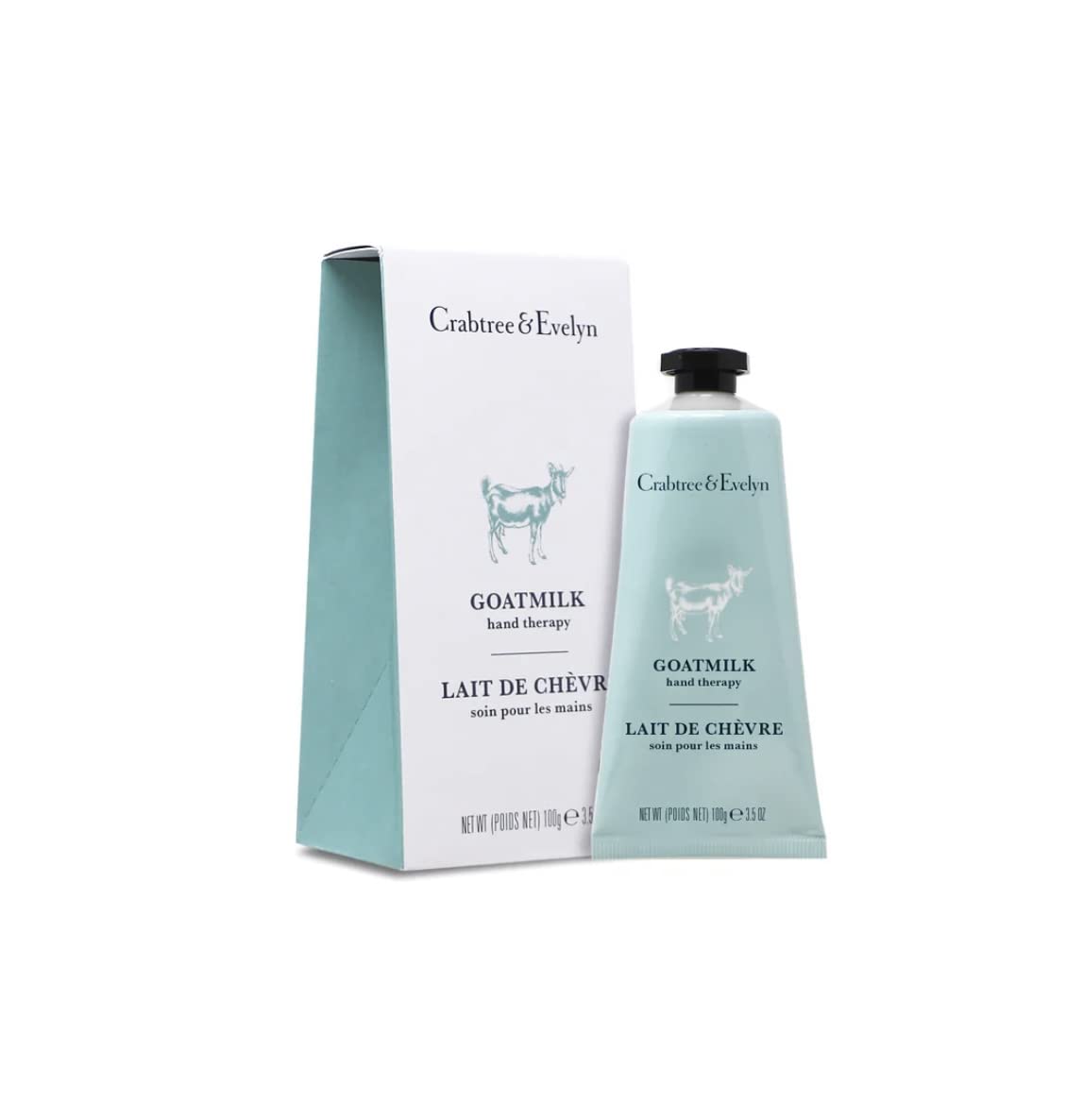 Crabtree & Evelyn crème mains au lait de chèvre dans son emballage élégant, soin riche