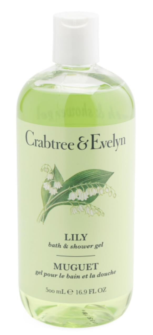 Crabtree & Evelyn Lily, flacon gel-douche, hydratation douce au quotidien.