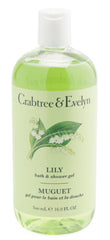 Crabtree & Evelyn Lily, flacon gel-douche, hydratation douce au quotidien.