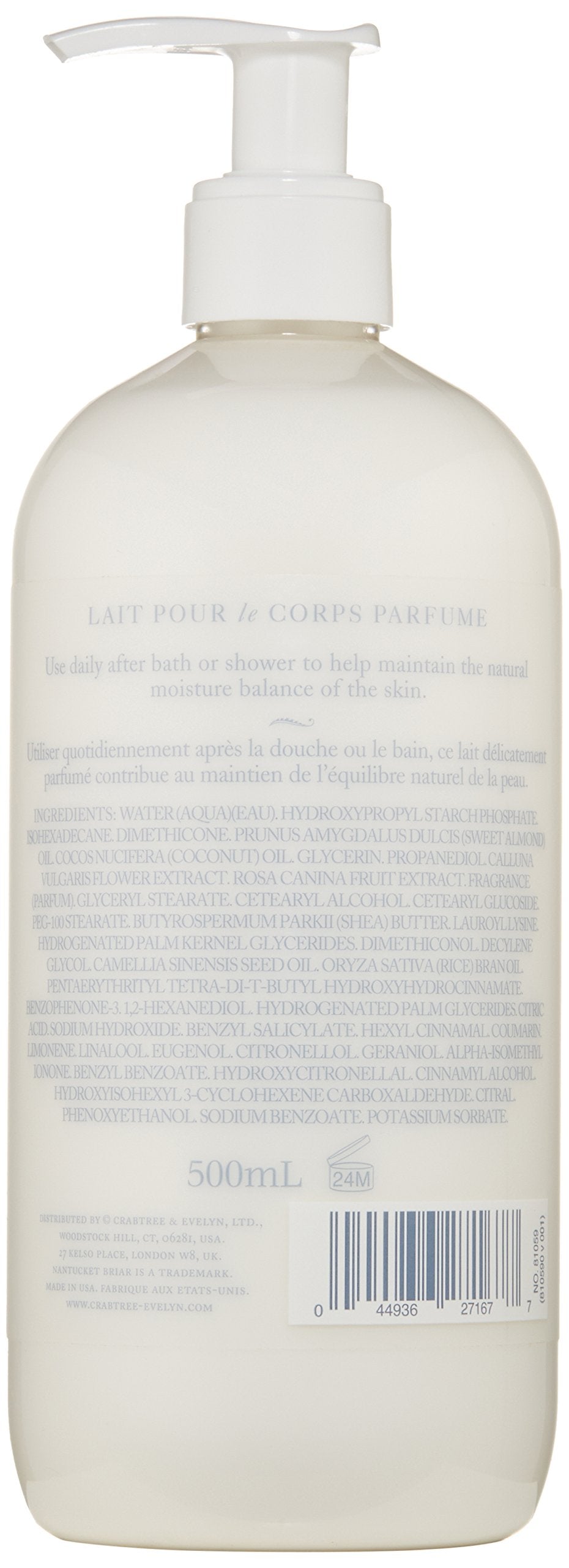 Crabtree & Evelyn Nantucket Briar, texture légère pour peau parfumée et nourrie.