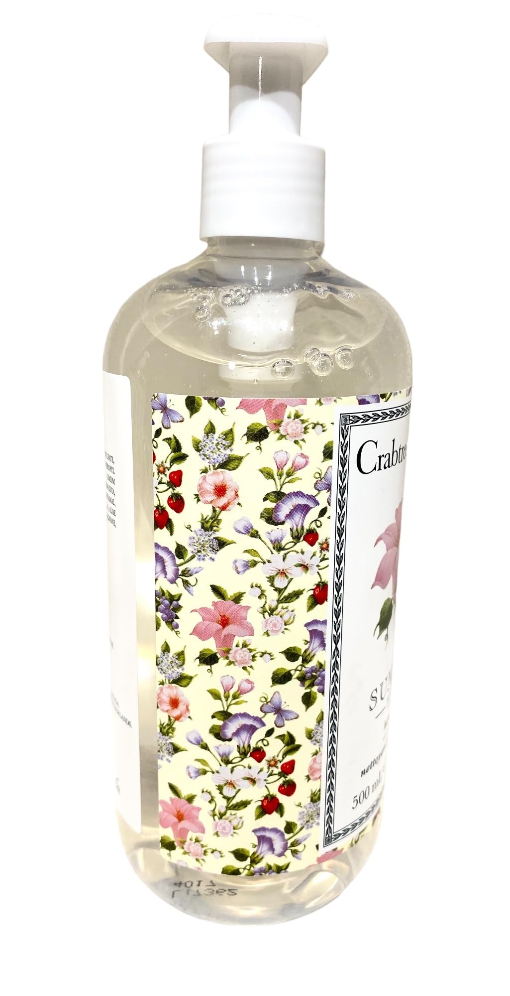 Crabtree & Evelyn Summer Hill : étiquette du flacon et parfum floral idéale pour le rituel quotidien