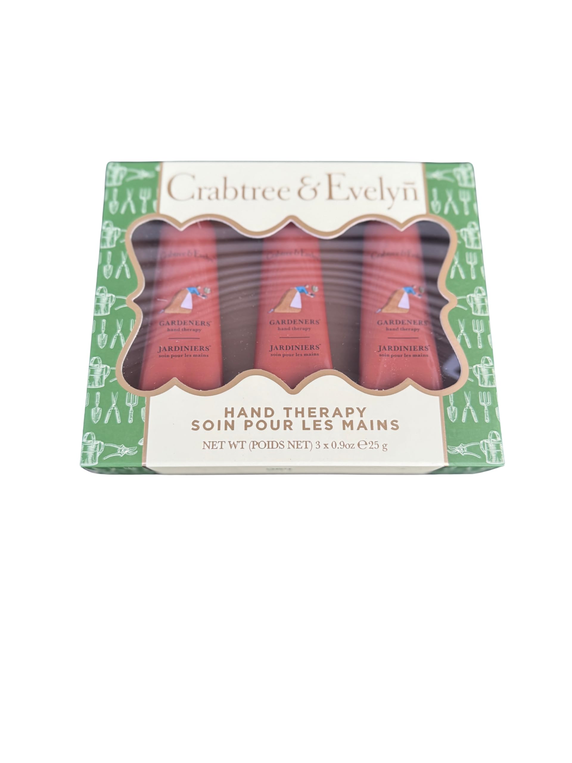 Crabtree & Evelyn trio crèmes mains Gardeners dans une boîte cadeau élégante, idéal pour offrir et hydrater.
