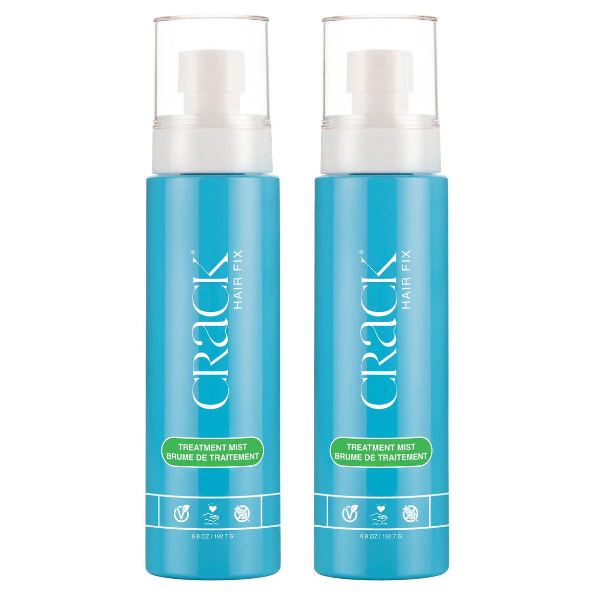 Crack Hair Fix brume hydratante pour cheveux, hydrate et protège des frisottis.