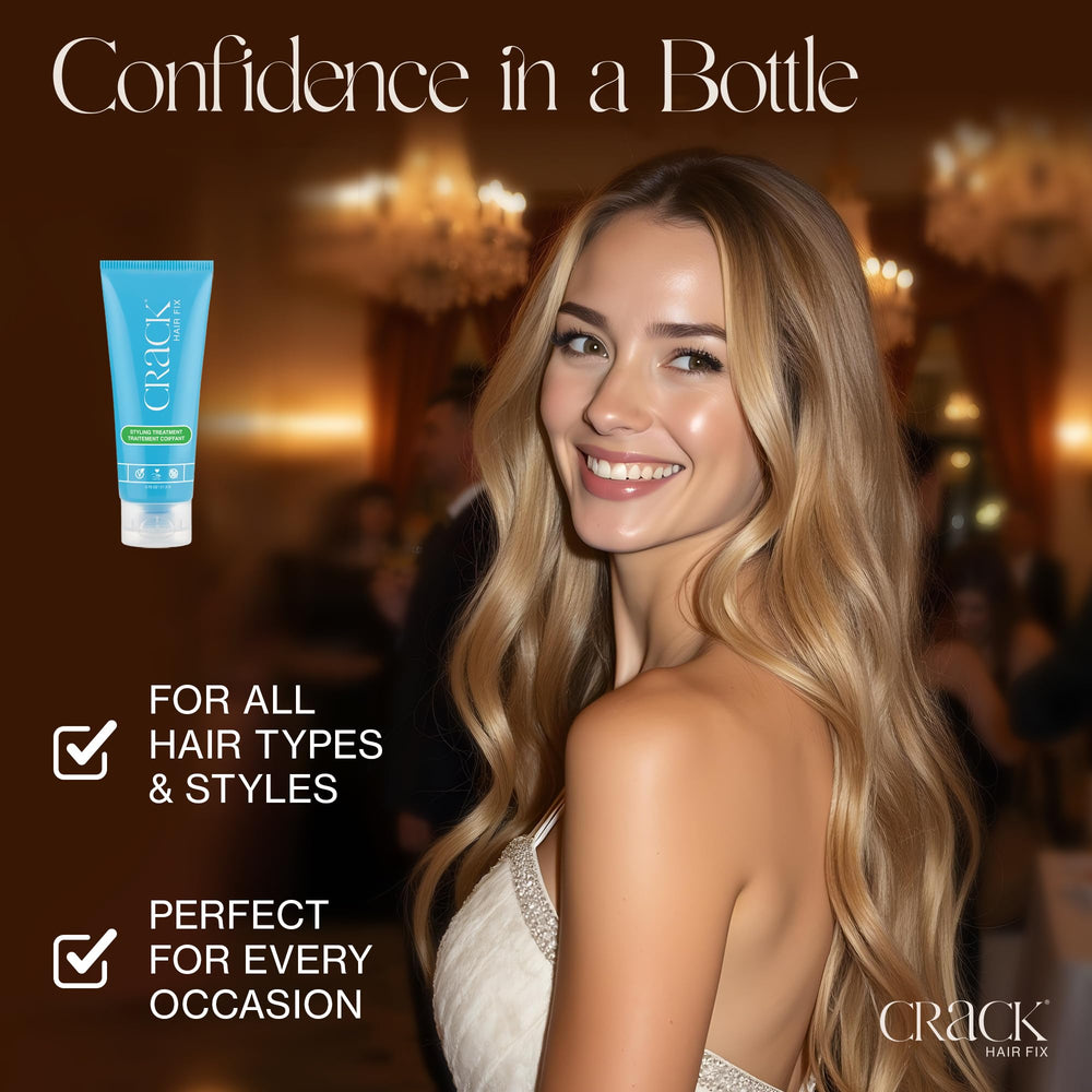 Crack Hair Fix application-cheveux avant-après pour un style maîtrisé.