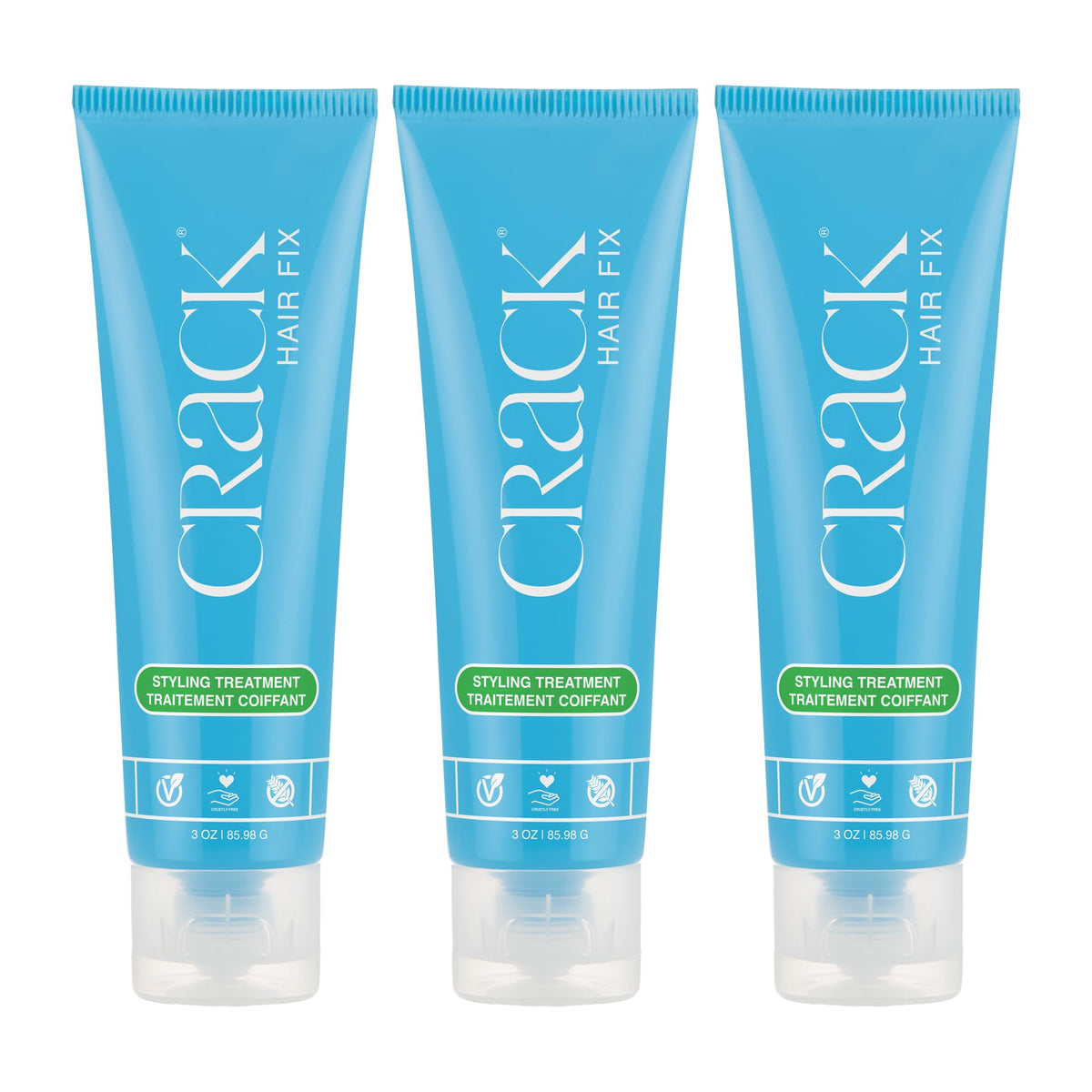 Crack Hair Fix: bouteille crème styling pour cheveux lisses et brillants