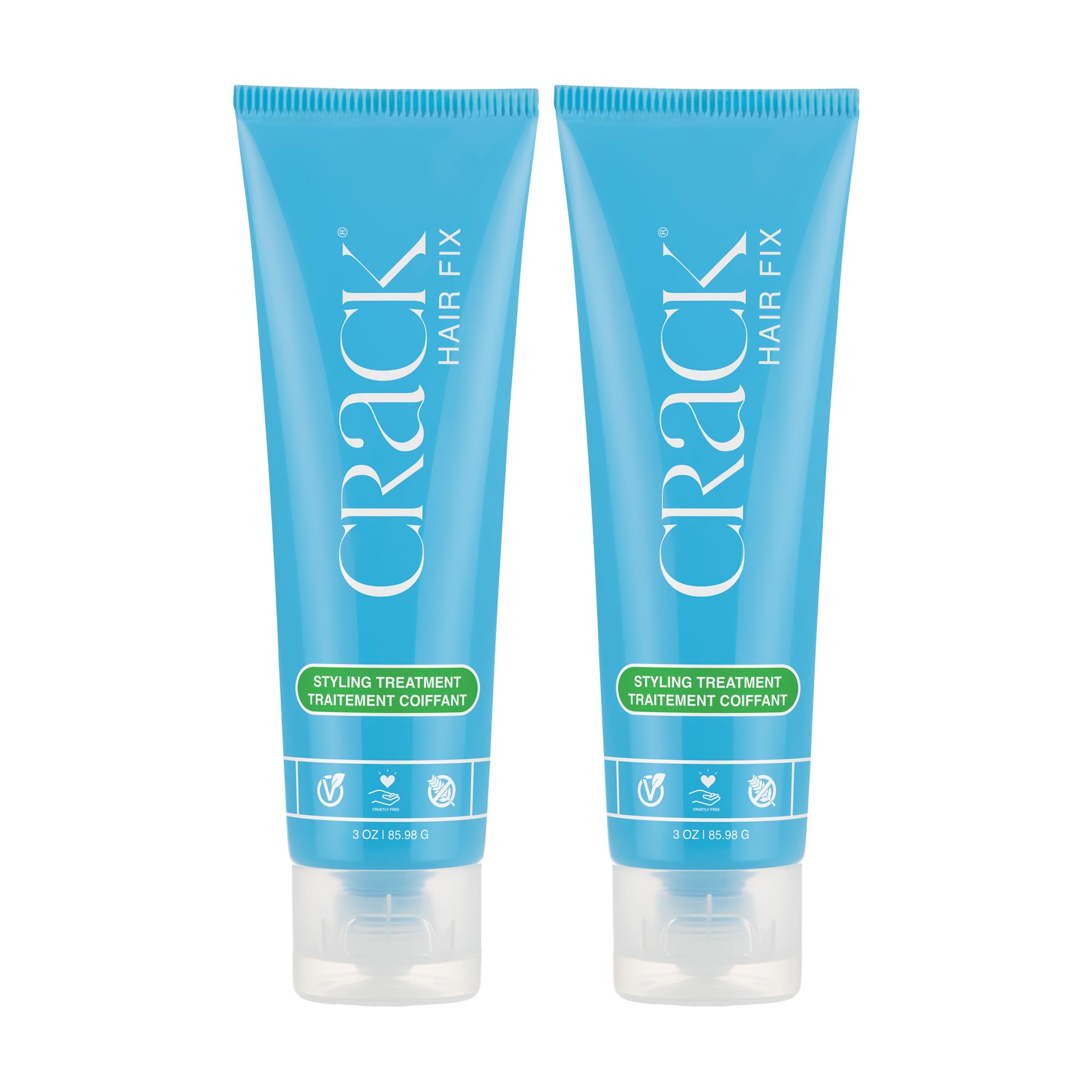 Crack Hair Fix montre le versement de la bouteille pour une application précise.