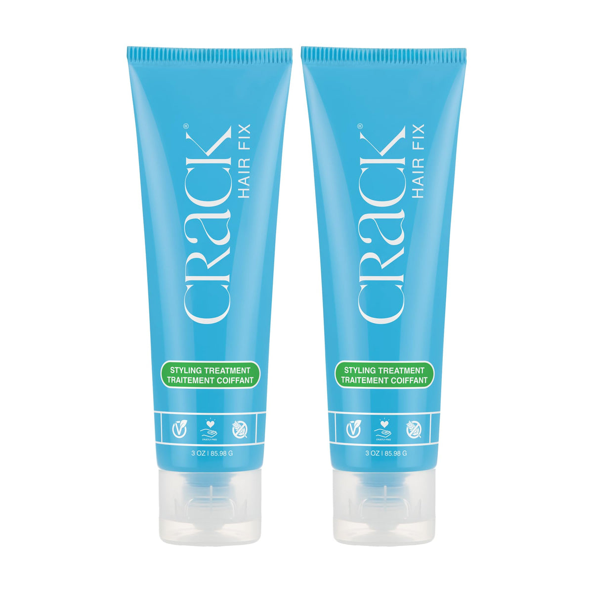 Crack Hair Fix montre le versement de la bouteille pour une application précise.