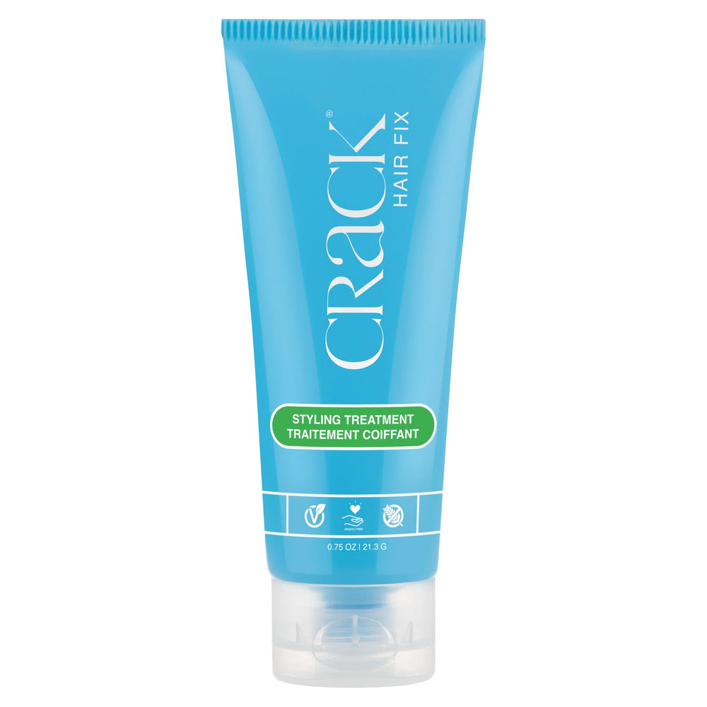 Crack Hair Fix crème-styling sans-rinage pour cheveux lisses et brillants.