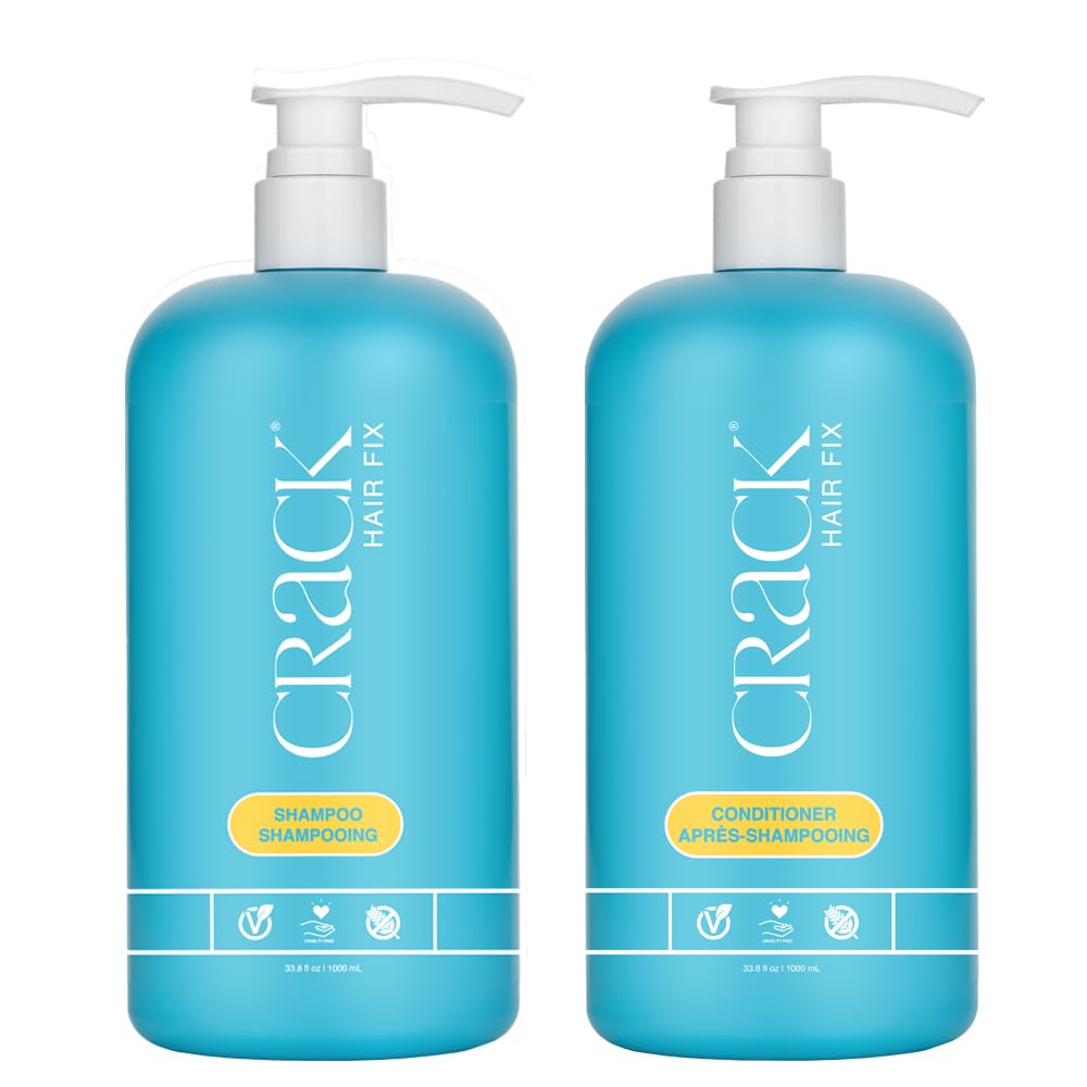 CRACK Shampoing – bouteille montrant la protection des liaisons capillaires pendant le lavage