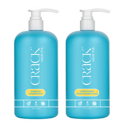 CRACK Shampoing – bouteille montrant la protection des liaisons capillaires pendant le lavage