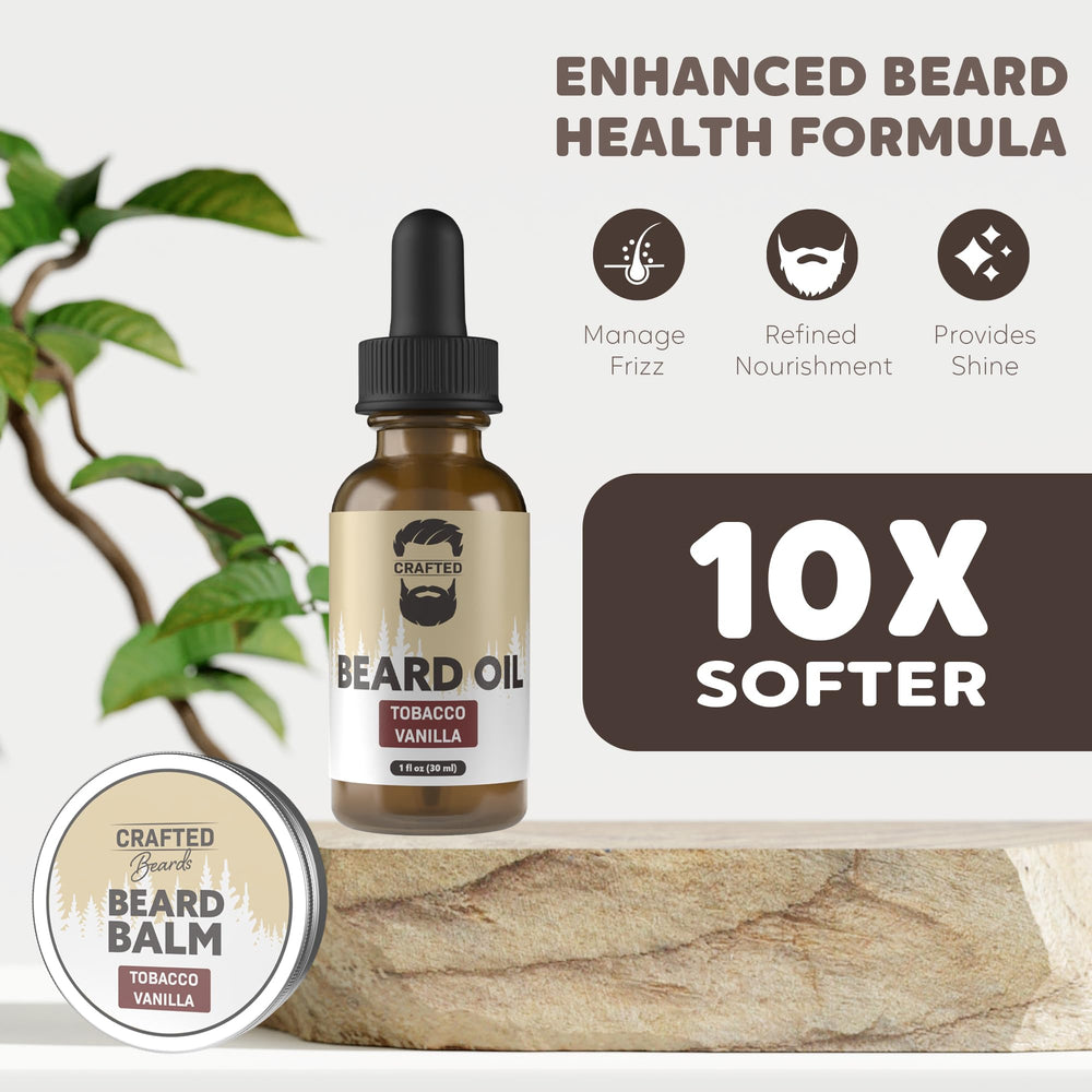 Baume barbe Crafted Beards dans son pot, hydratation durable