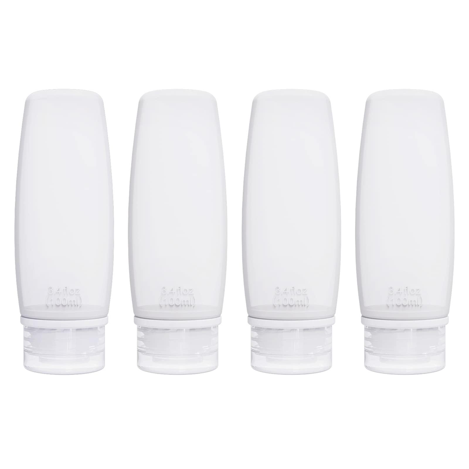 Craftend bouteilles voyage en silicone – lot de 4 pour shampoing et lotion sans fuite.