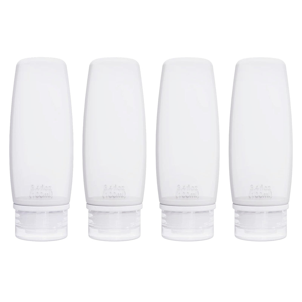 Craftend bouteilles voyage en silicone – lot de 4 pour shampoing et lotion sans fuite.
