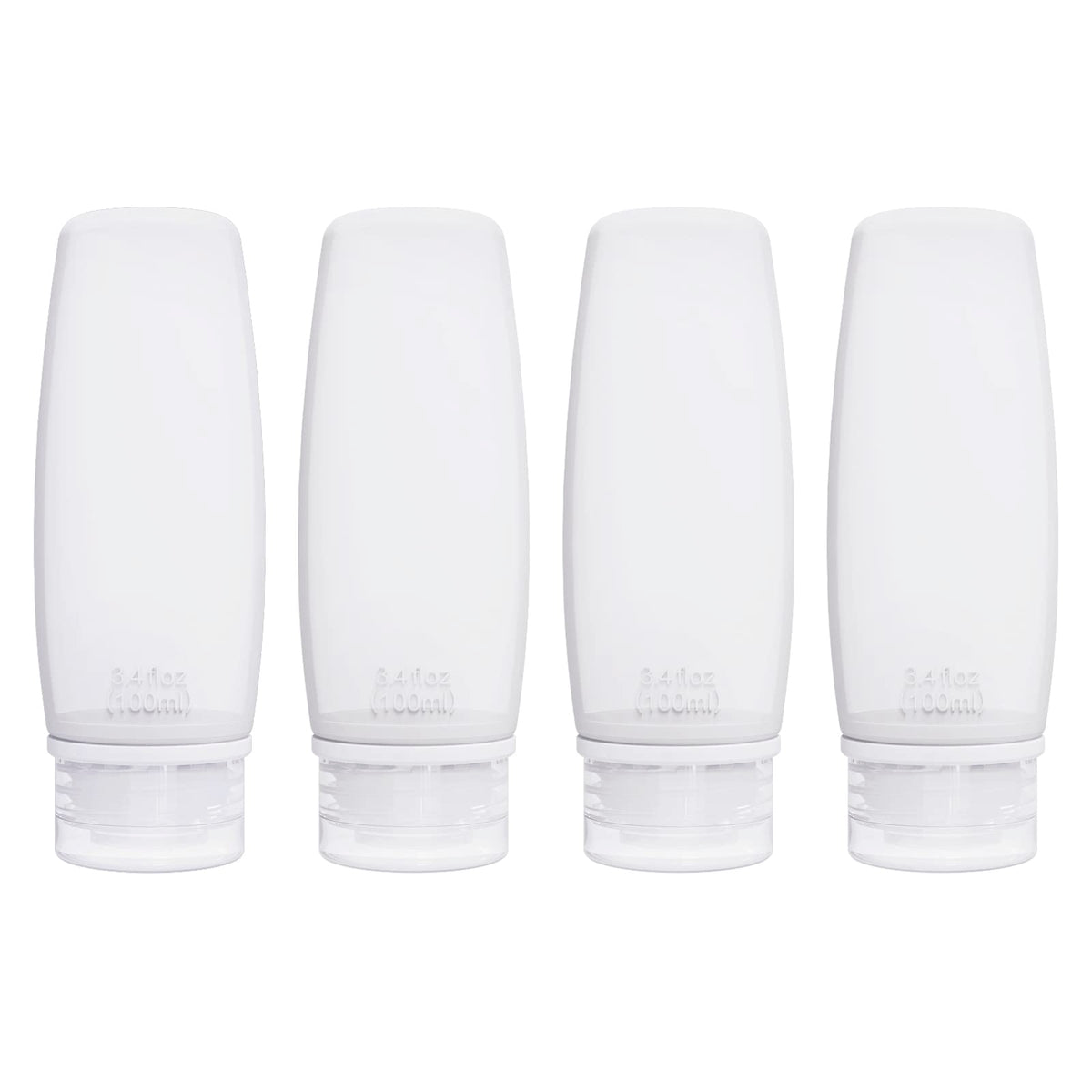 Craftend bouteilles voyage en silicone – lot de 4 pour shampoing et lotion sans fuite.