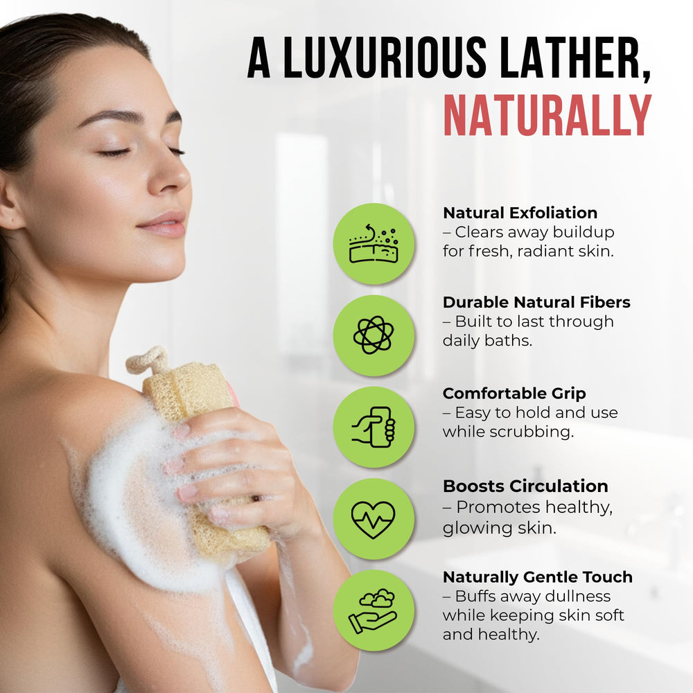 CraftsOfEgypt éponge loofah naturelle pour une douche revitalisante