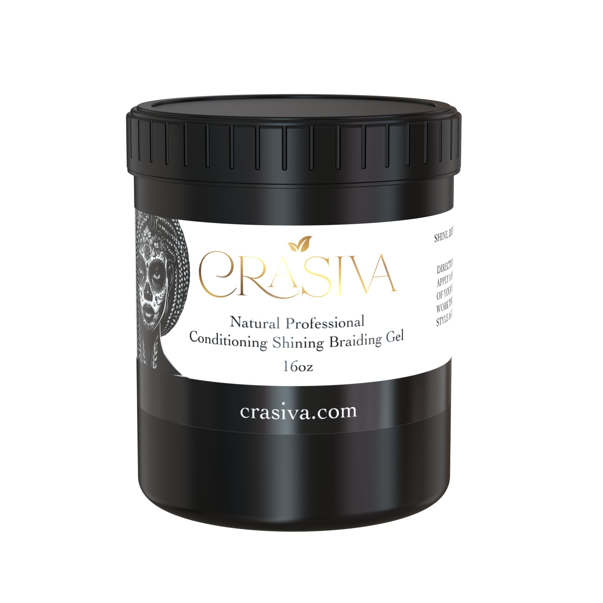 Gel Crasiva de contrôle des bords en pot 16 oz, tenue durable.