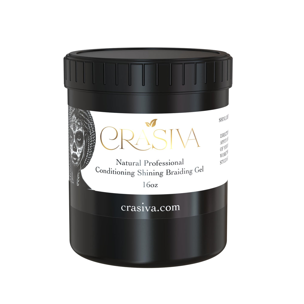 Gel Crasiva de contrôle des bords en pot 16 oz, tenue durable.