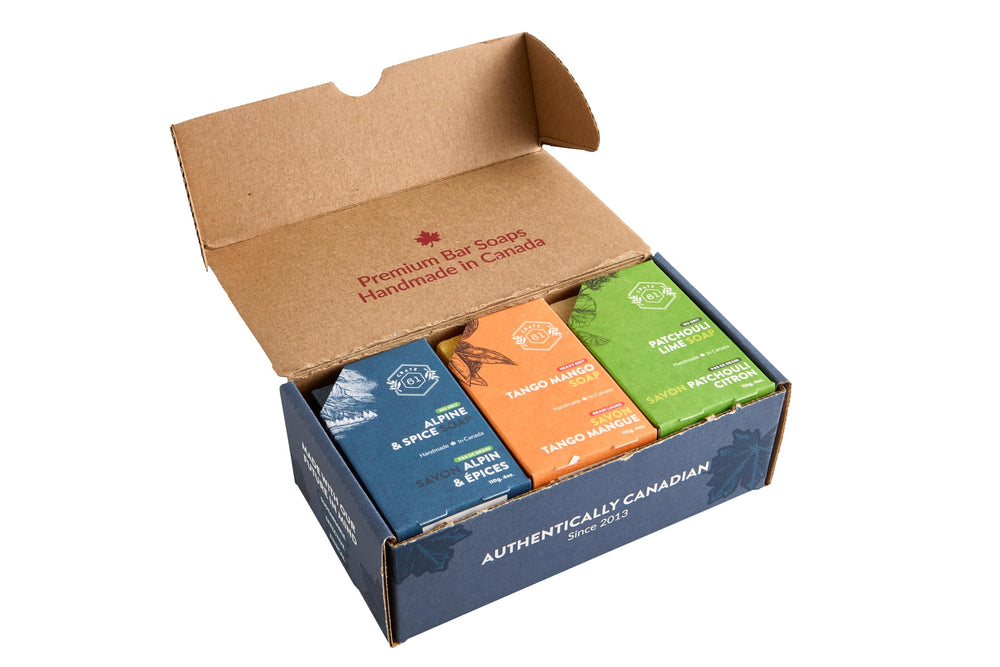 Crate 61 Organics – savon enrichi huiles essentielles premium, soin quotidien.