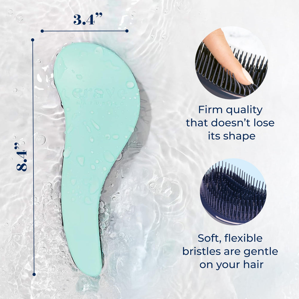 Brosse Crave Naturals Biggie Glide Thru démêlage des cheveux secs avec douceur.
