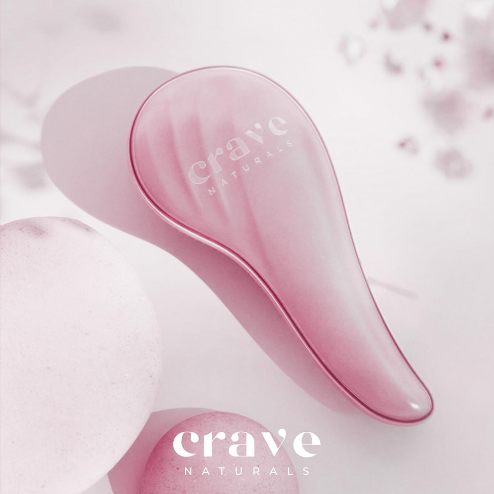 Crave Naturals brosse à brins durables grande rose pour cheveux épais.
