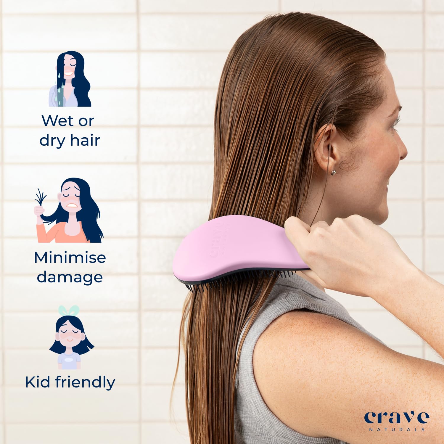 Crave Naturals Glide Thru emballé dans sa boîte, rangement facile pour le sac ou valise.