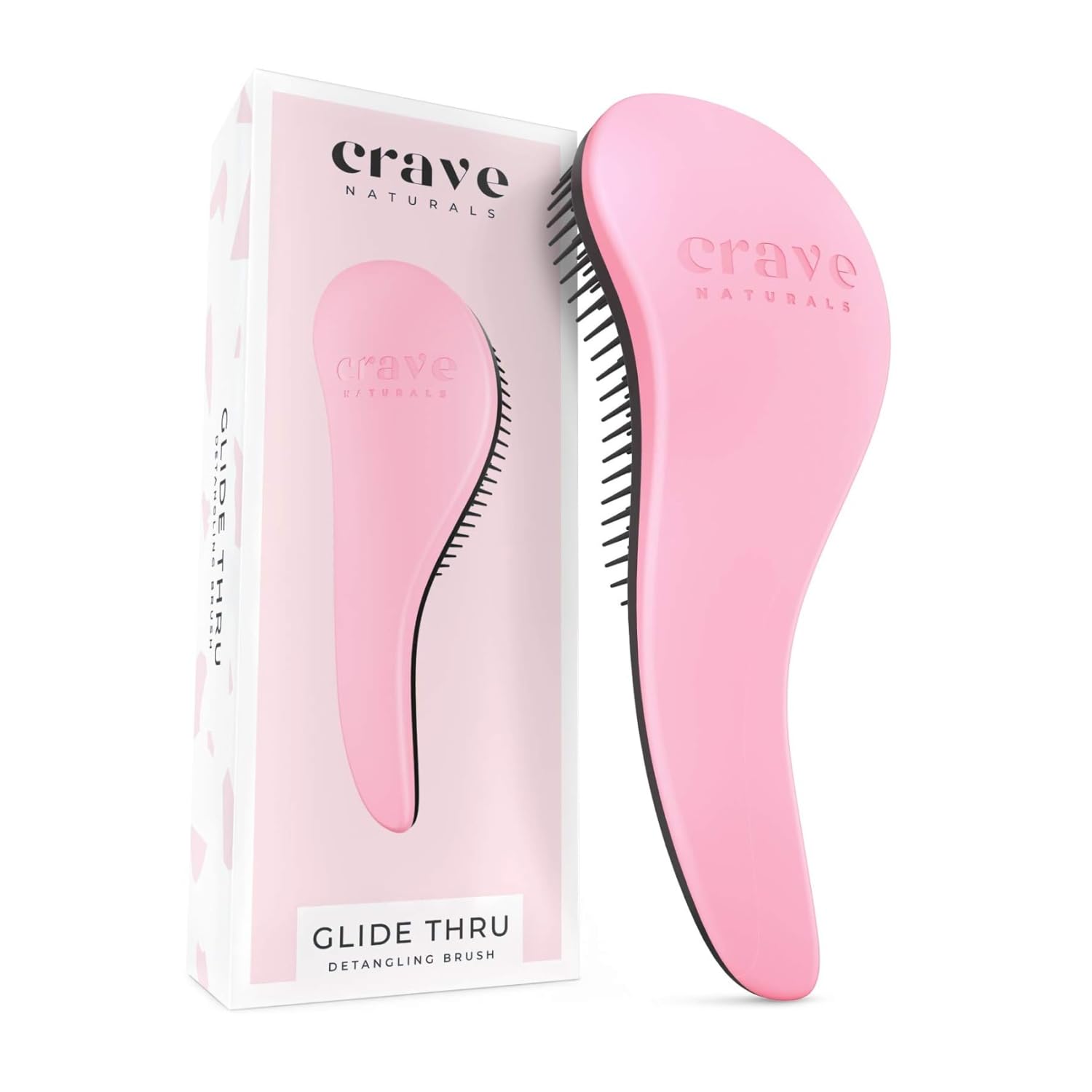 Crave Naturals Glide Thru, poignée ergonomique, démêlage en douceur pour toute la famille.