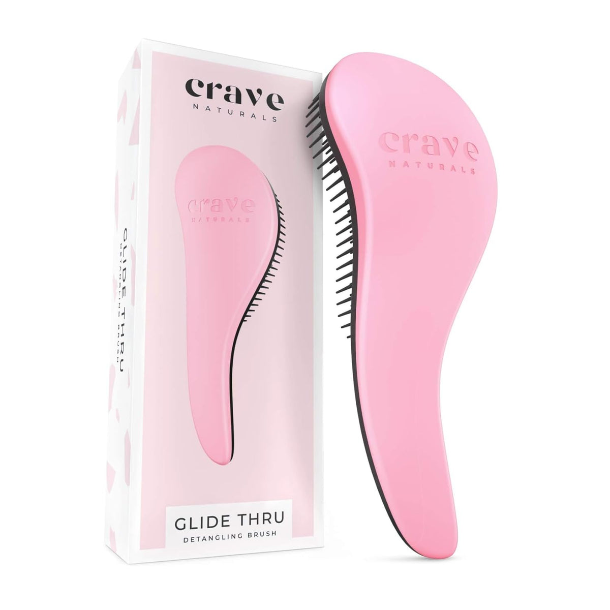 Crave Naturals Glide Thru, poignée ergonomique, démêlage en douceur pour toute la famille.