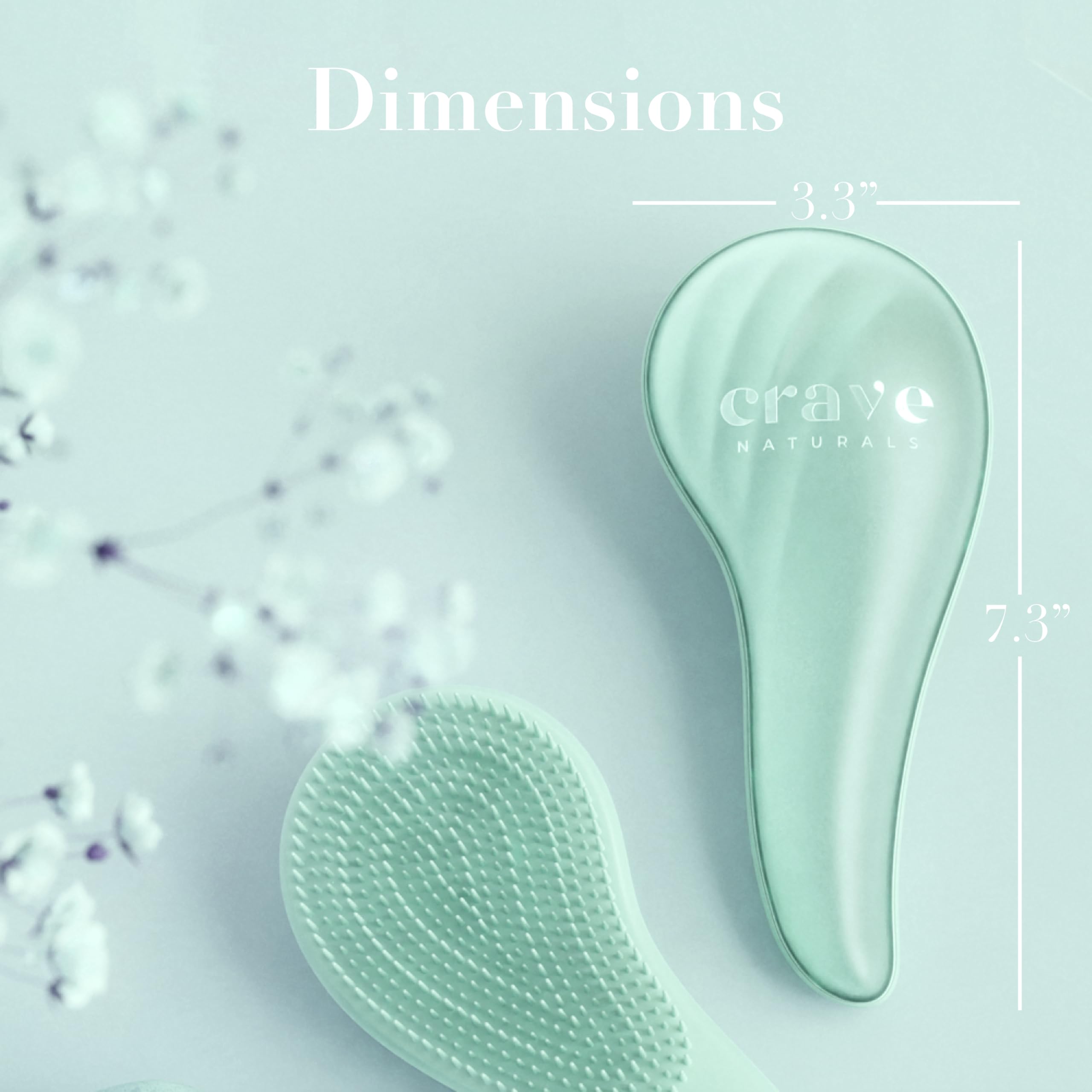 Crave Naturals, brosse démêlante sur cheveux secs, brushing sans tiraillement.