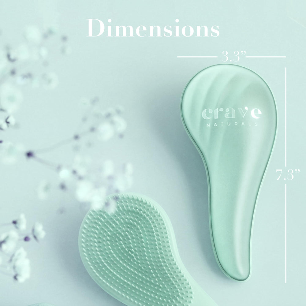 Crave Naturals, brosse démêlante sur cheveux secs, brushing sans tiraillement.