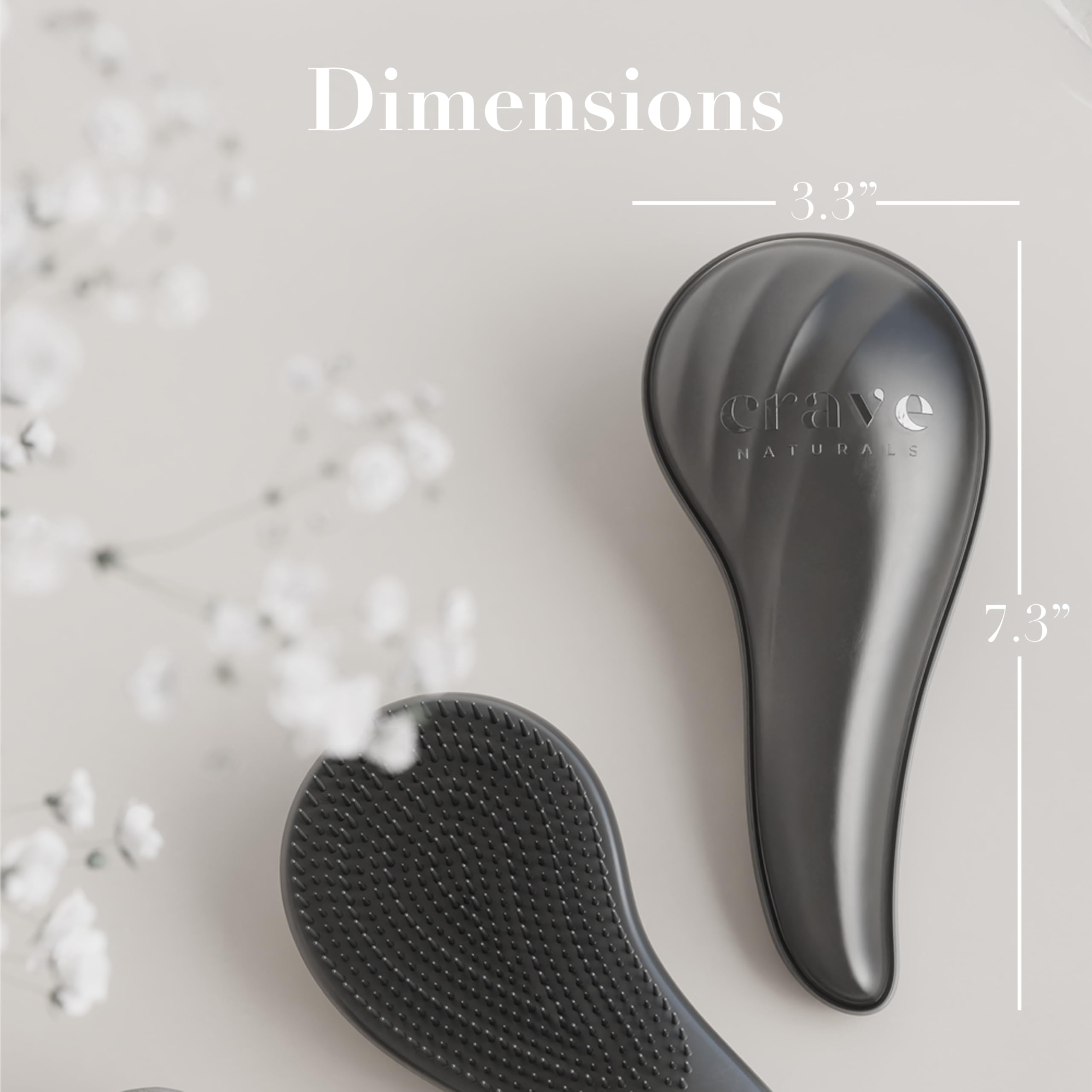 Crave Naturals brosse démêlante grande noire parfaite pour définir les boucles sans les casser.