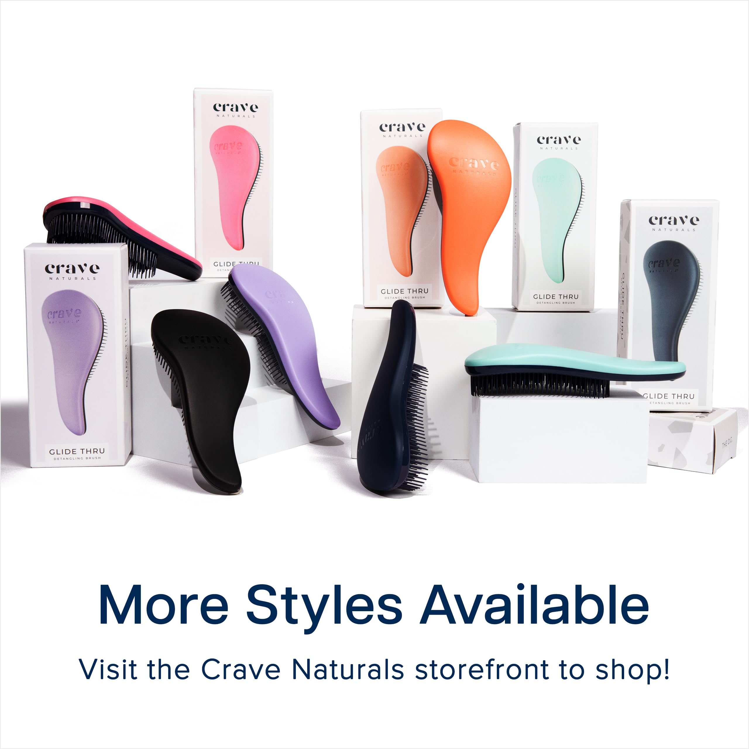 Crave Naturals brosse démêlante turquoise démêle efficacement sans douleur.