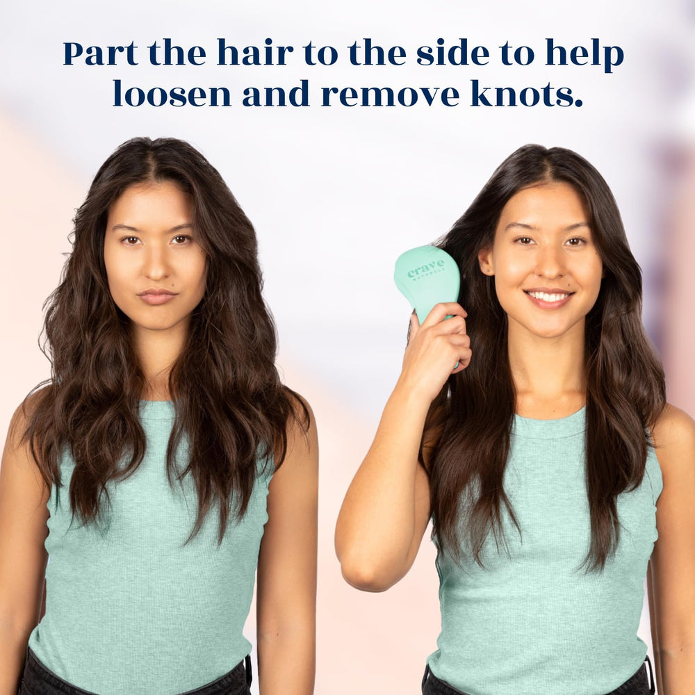 Boucles définies par Crave Naturals Glide Thru, sans frisottis.