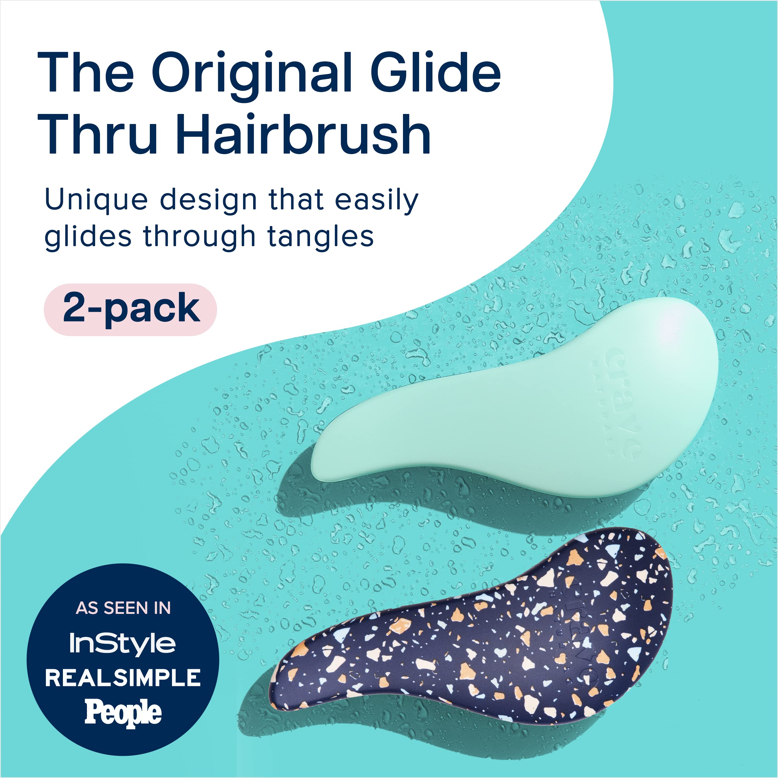 Crave Naturals Glide Thru, brosse démêlante terrazzo idéale sur cheveux épais