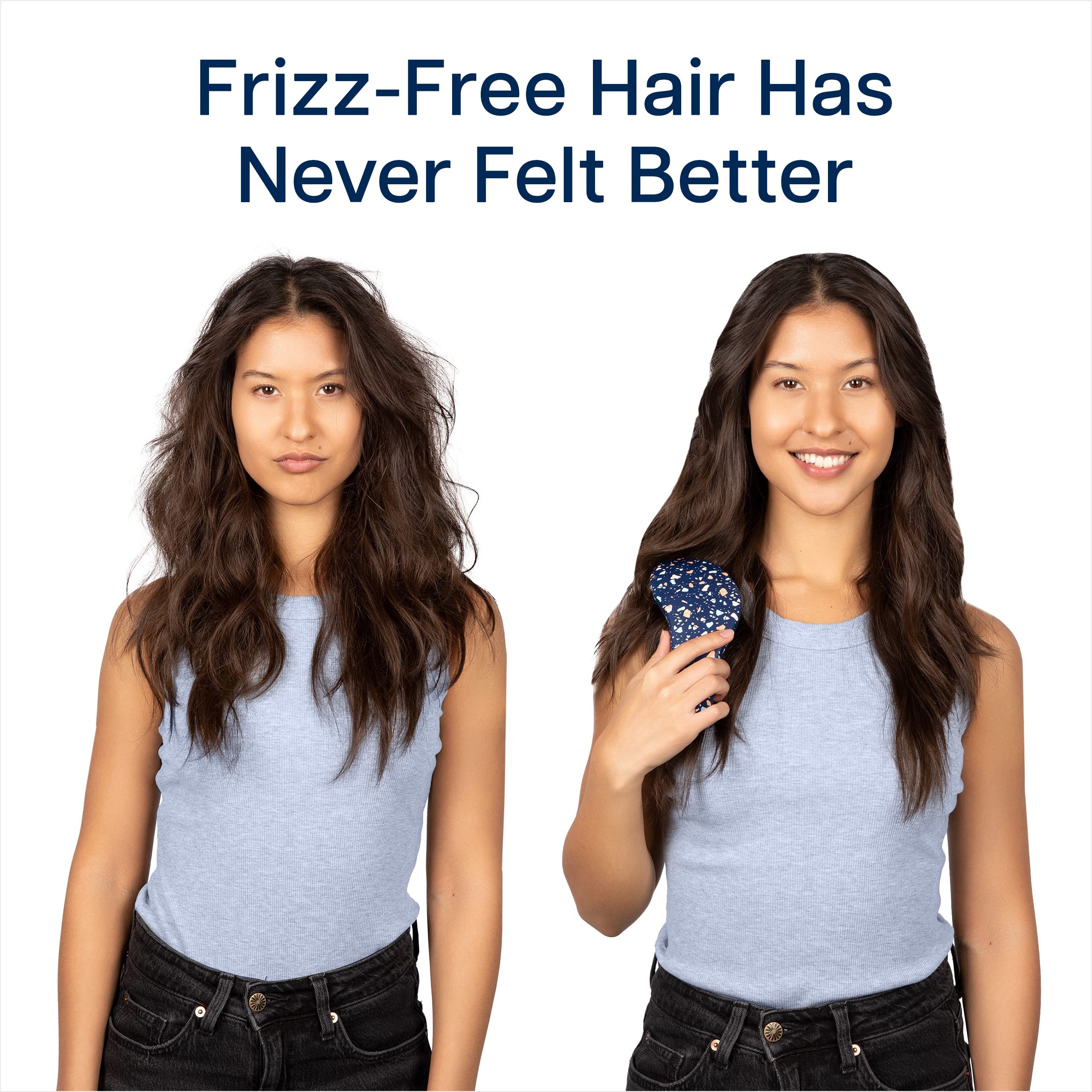 Crave Naturals Glide Thru pack deux brosses turquoise terrazzo