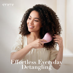 Crave Naturals brosse masseur cuir chevelu rose pour circulation douce.