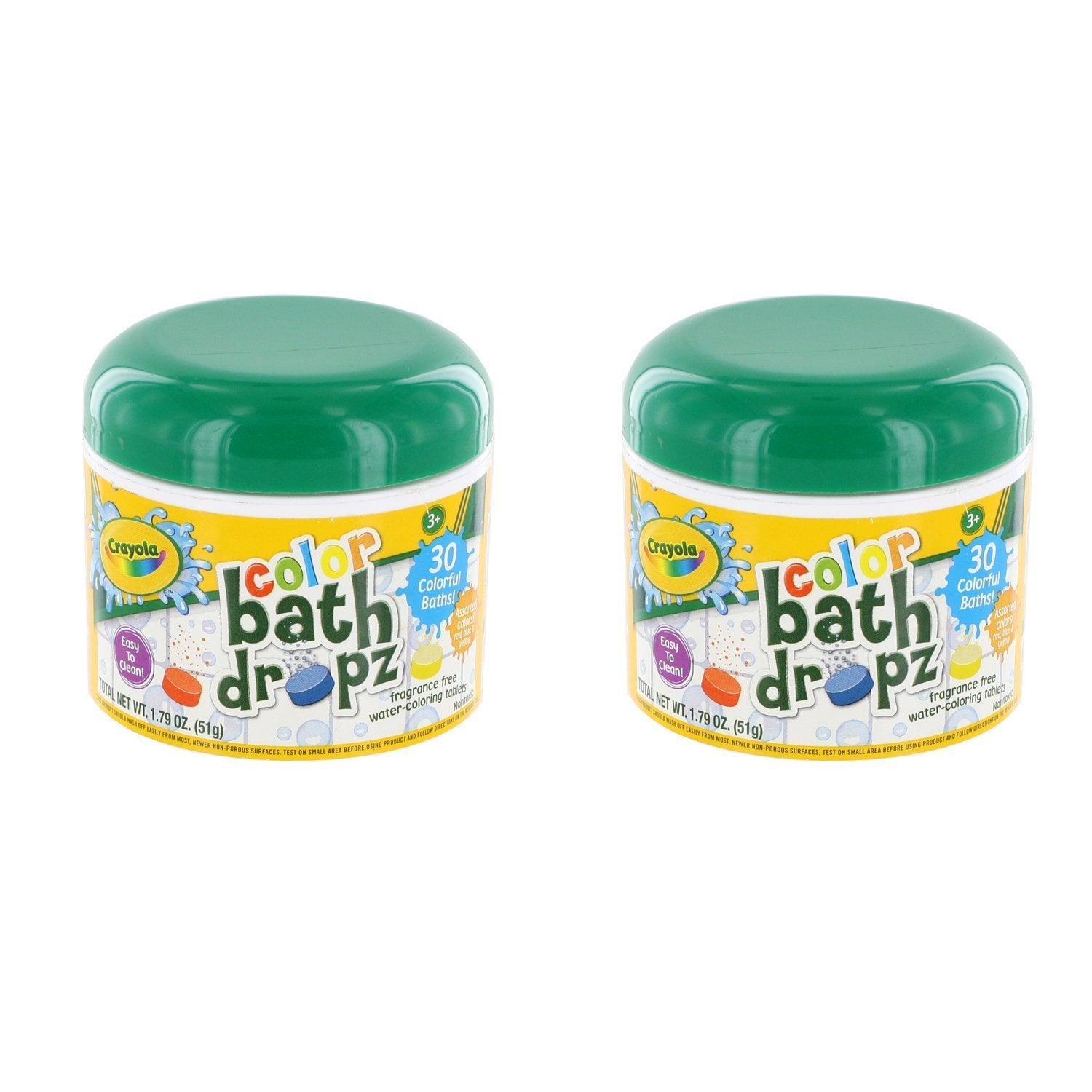 Crayola Bath Dropz : tablettes qui se dissolvent rapidement pour un bain coloré
