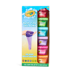 Crayola Bath Time Slime pack front view offers six color options for bath play