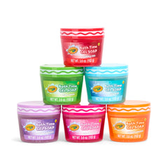 Crayola Bath Time Slime texture close-up emphasizes slime-like bath soap for cleansing