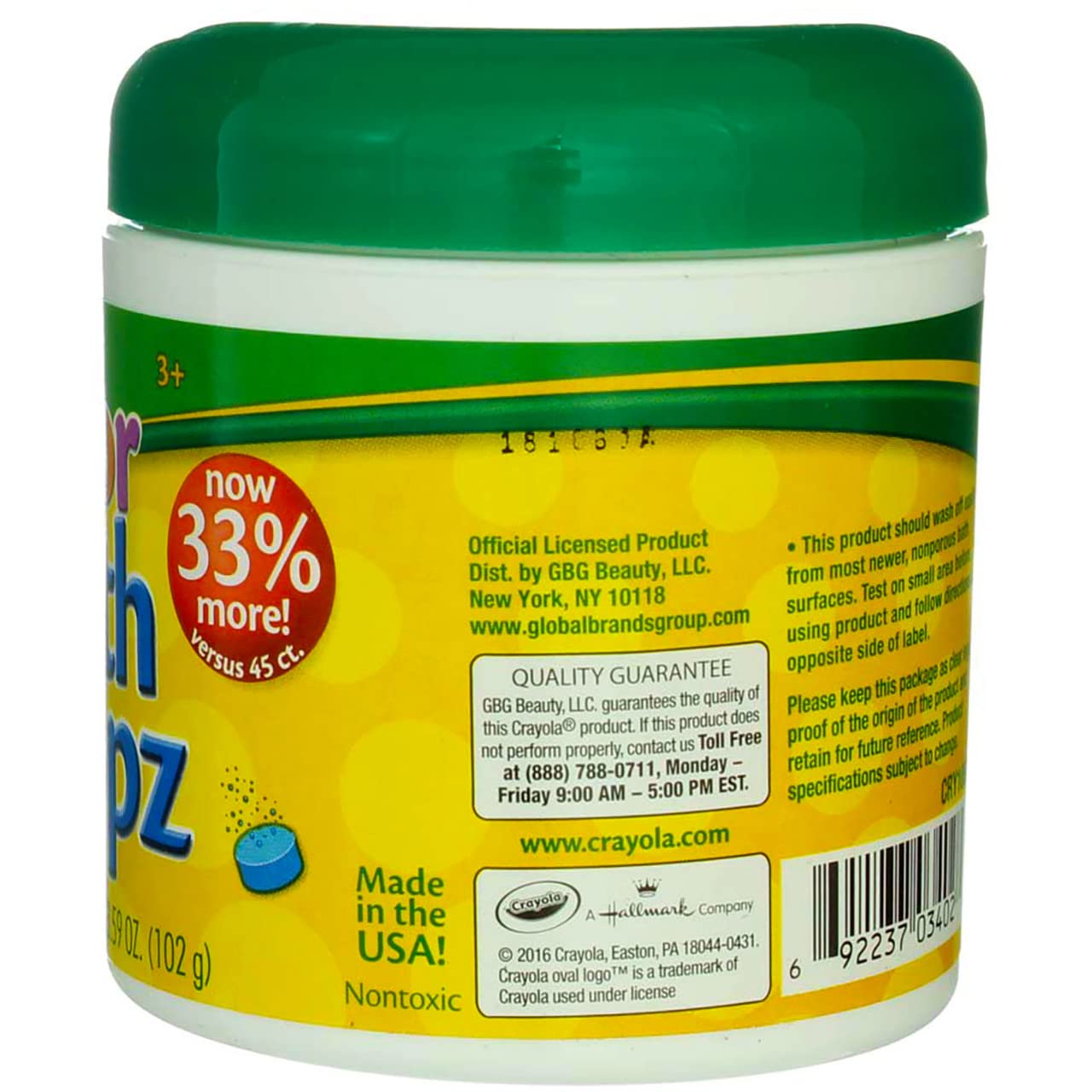 Crayola Color Bath Dropz enfants profits d’un bain créatif.
