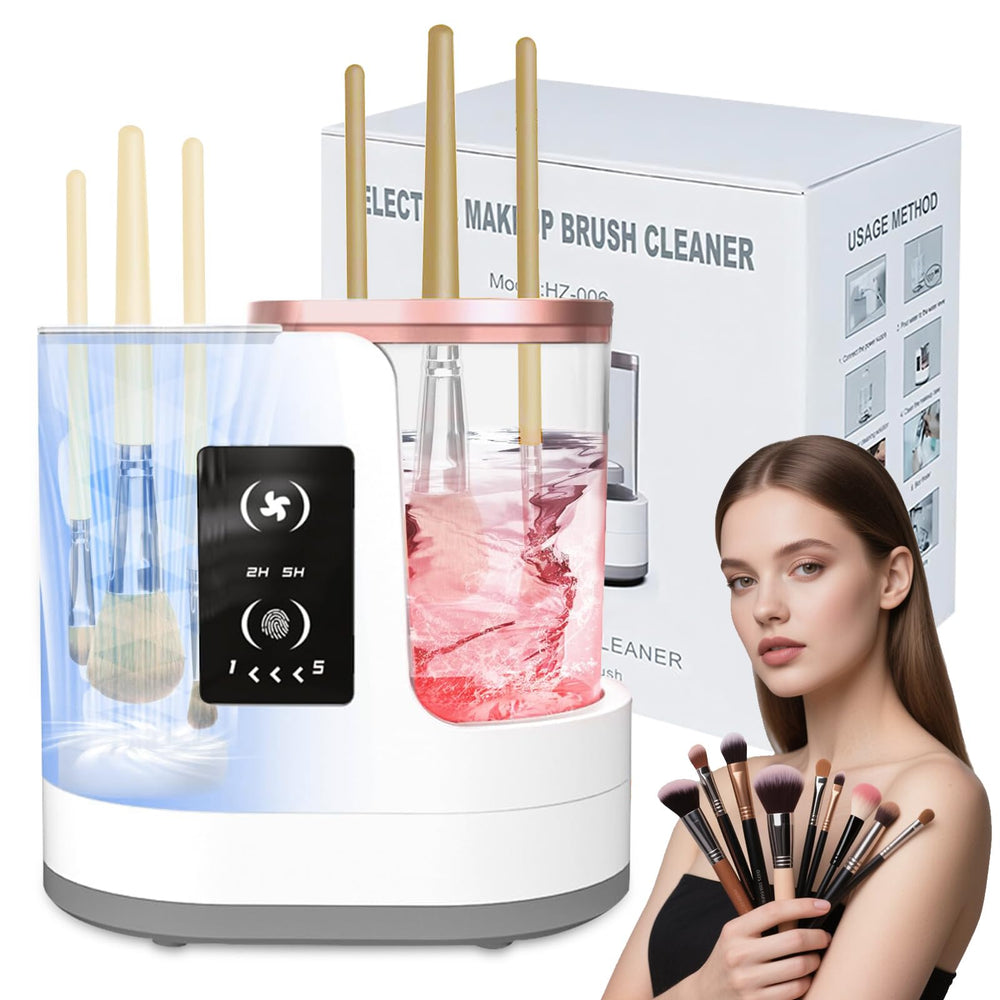 CreaCare Nettoyeur-brosse maquillage 3-en-1 prêt à nettoyer en profondeur en douceur