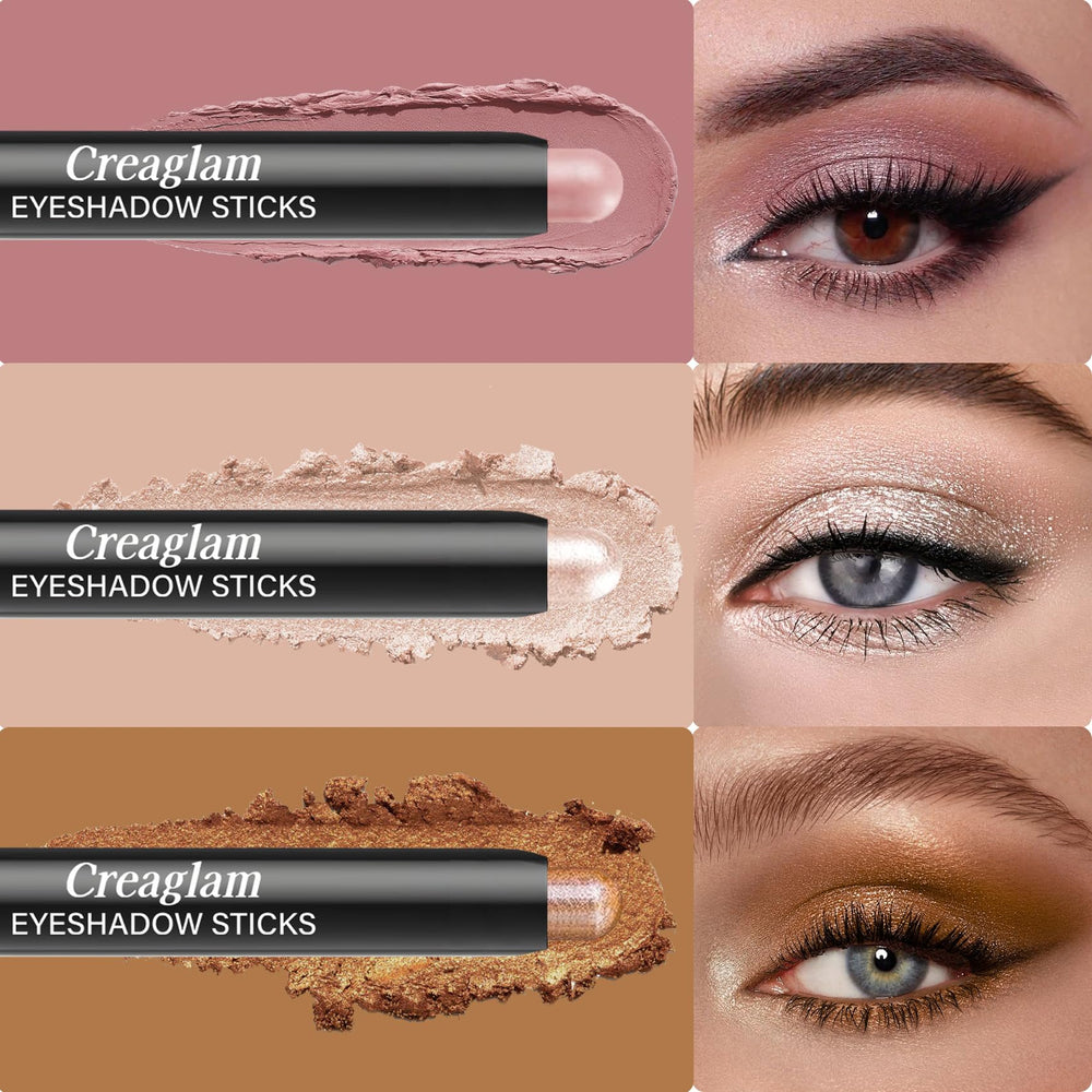 Creaglam Ombre Stick texture creme et longue tenue sur la paupière.